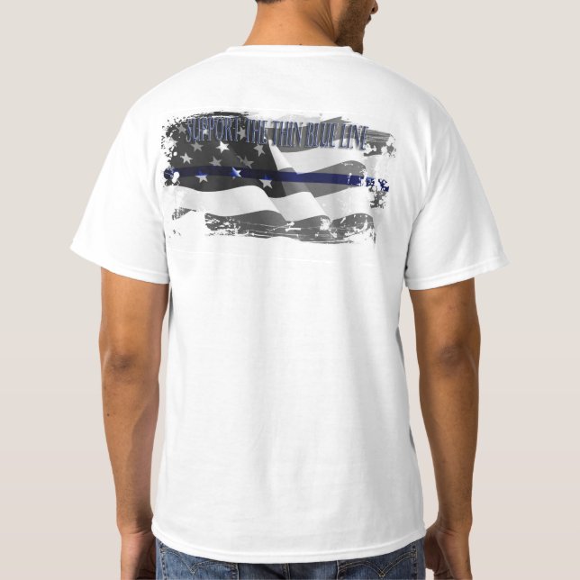 SOUTENEZ LE T-SHIRT DES HOMMES MINCES DE BLUE LINE (Dos)