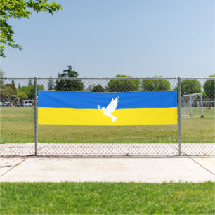 Soutenez l'Ukraine Bannière pacifiste Drapeau ukra