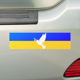 Soutenez l'Ukraine Bumper Sticker Peace Dove