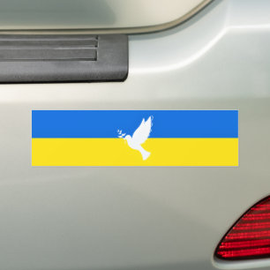 Soutenez l'Ukraine Bumper Sticker Peace Dove