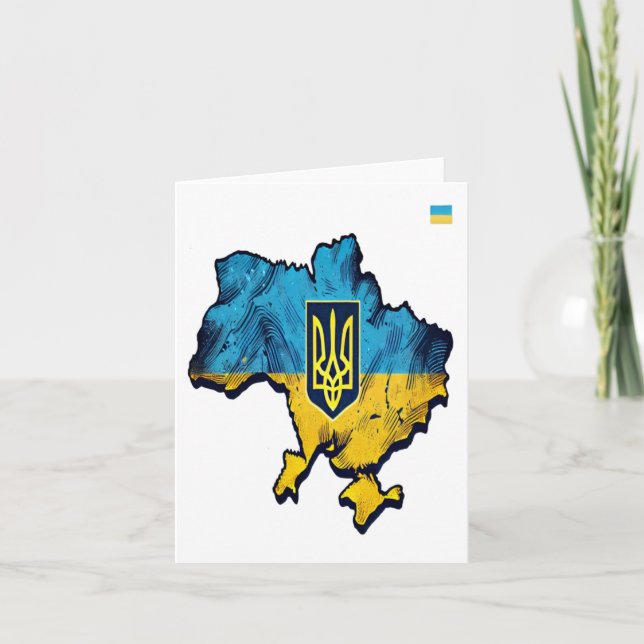 Soutenez L'Ukraine - Carte De L'Ukraine Libre Avec (Devant)