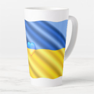 Soutenez l'Ukraine Latte Mug drapeau ukrainien