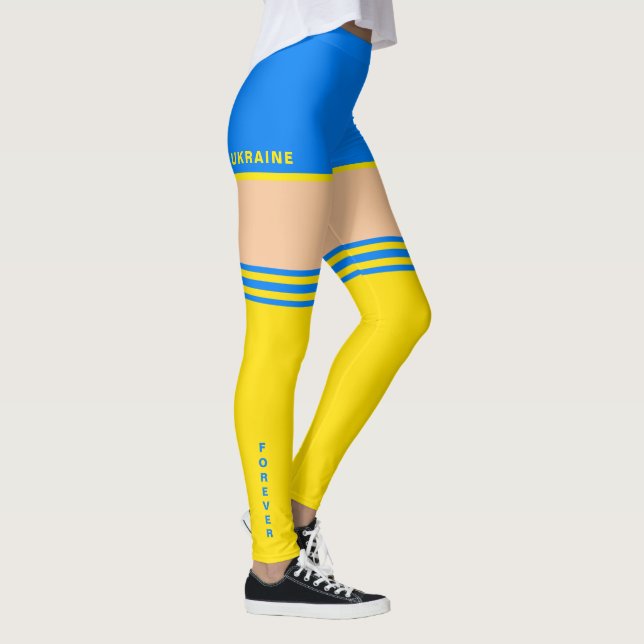 Soutenez l'Ukraine Leggings couleurs drapeau ukrai (Droite)