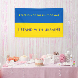 Soutenez l'Ukraine Personnalisée Bannière du drape