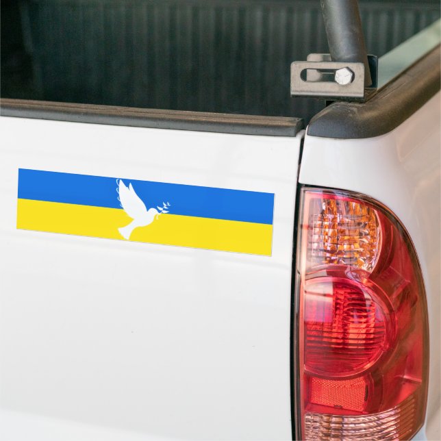 Soutenez l'Ukraine Sticker Peace Dove Freedom (Sur camion)