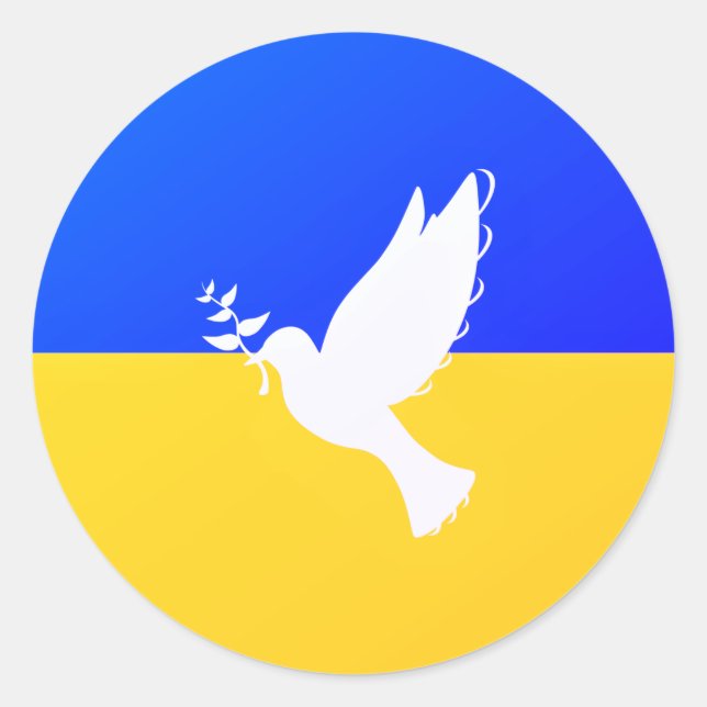 Soutenez l'Ukraine Stickers Dove de Paix - Liberté (Devant)