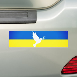 Soutenez l'Ukraine Stickers pare-chocs Peace Dove