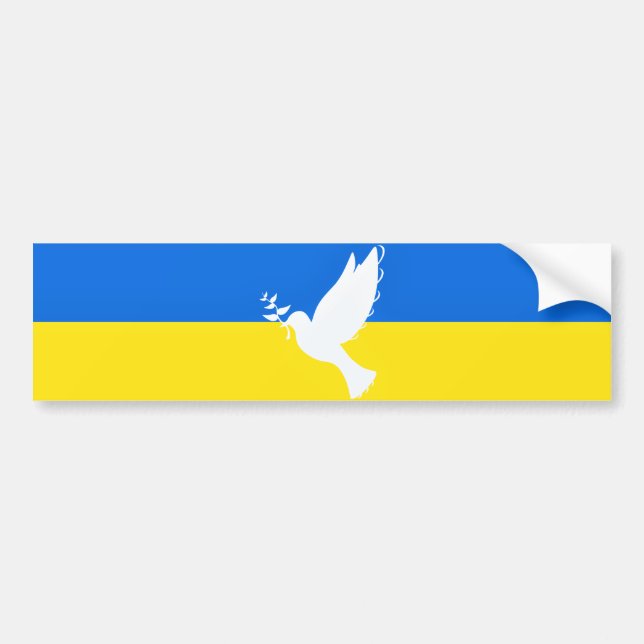 Soutenez l'Ukraine Stickers pare-chocs Peace Dove (Devant)