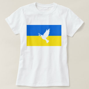 Soutenez l'Ukraine T-shirt Peace Dove - Liberté
