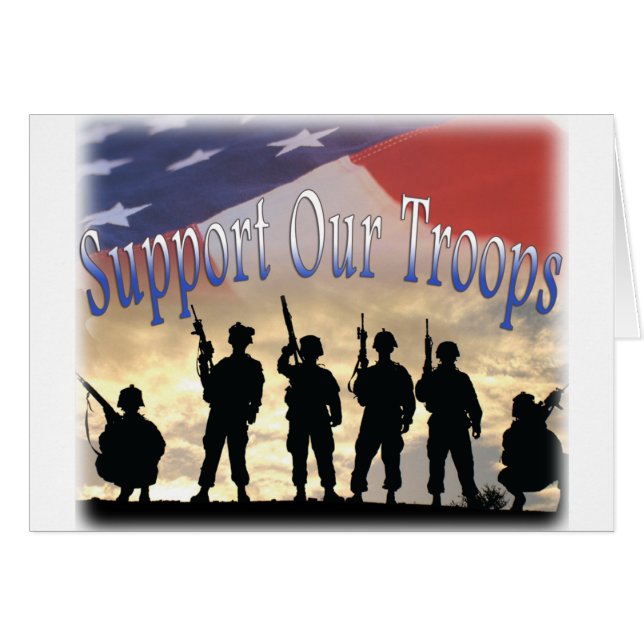 Soutenez nos soldats de troupes (Devant horizontal)