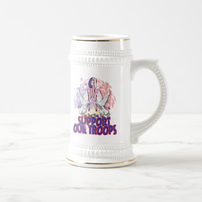 "Soutenez nos troupes" Stein ou tasse (Droite)