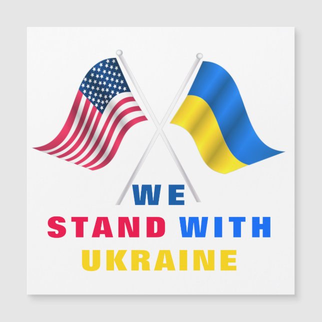 Soutenez Ukraine Car Magnets Nous Sommes Avec L'Uk (Devant)