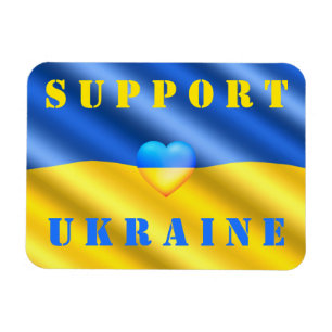 Soutenez Ukraine Magnet drapeau ukrainien - Libert