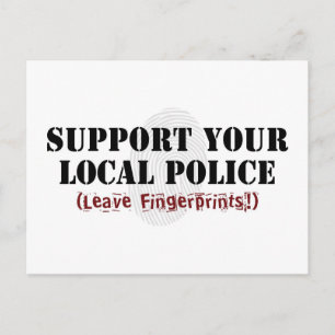 Soutenez Votre Police Locale Carte Postale