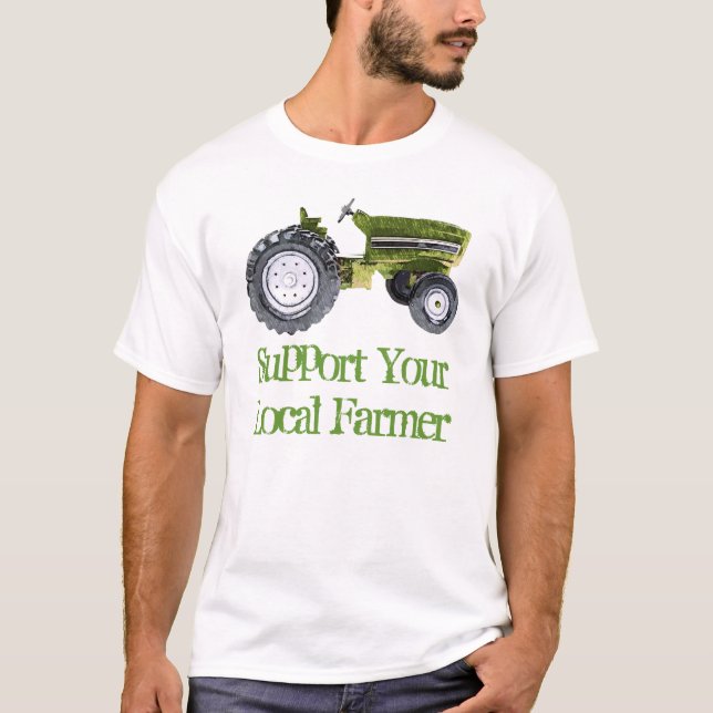 Soutenez votre T-shirt local d'agriculteur (Devant)