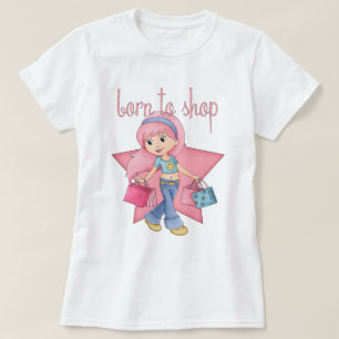 Soutenu pour faire des emplettes T-shirt - fille