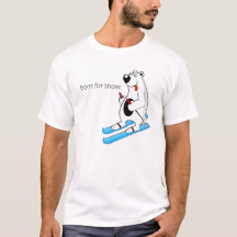 Soutenu pour le T-shirt de ski d'ours blanc de