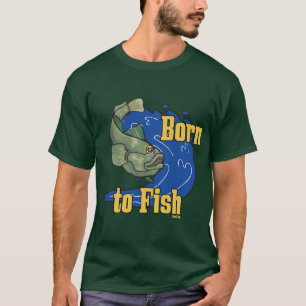 Soutenu pour pêcher le T-shirt de pêche