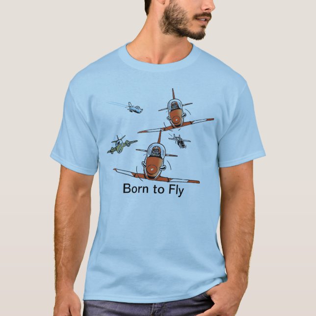 Soutenu pour piloter le T-shirt d'aviateur (Devant)