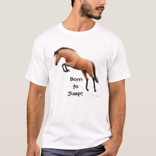 Soutenu pour sauter le T-shirt équestre (Devant)