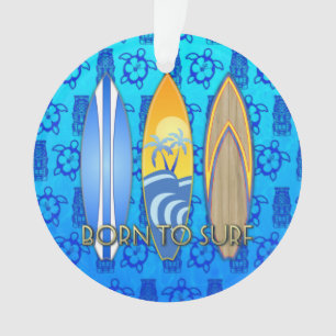 Soutenu pour surfer Tiki bleu