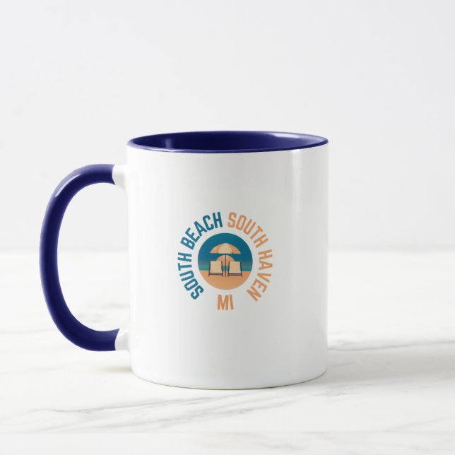 South Beach South Haven Michigan Coffee Mug (Gauche)