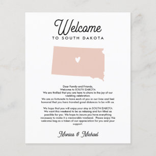 SOUTH DAKOTA Bienvenue Lettre Itinéraire TOUTE COU
