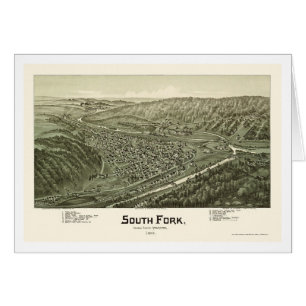 South Fork, carte panoramique de PA - 1900