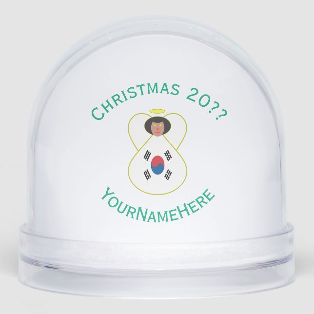South Korean Angel Christmas Flag Personalized (Avant)
