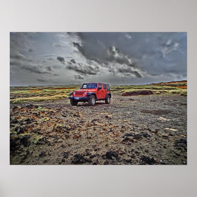 South Point Hawaii jeep aventure hors-bord affiche (Devant)