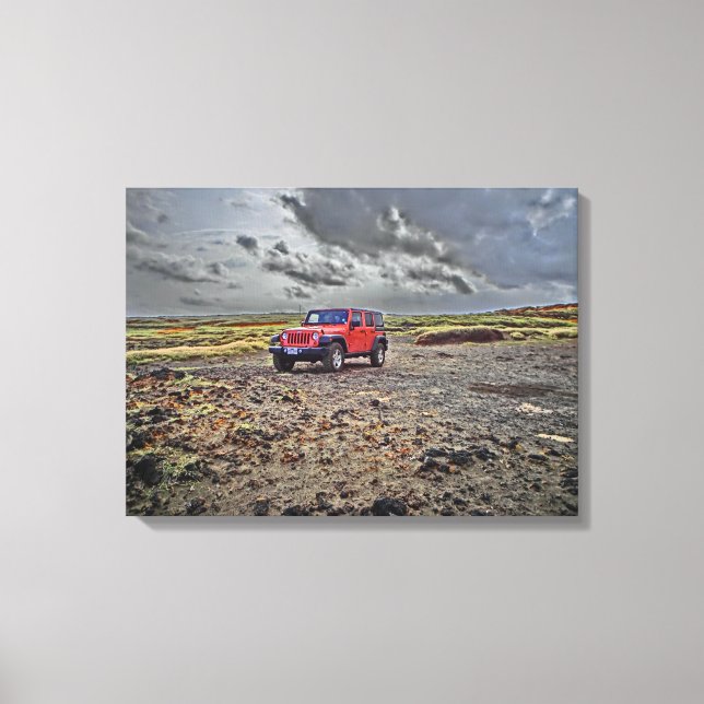 South Point Hawaii jeep aventure toile d'art (Recto)