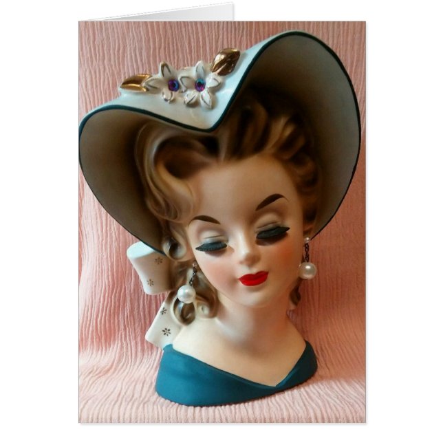 Southern Belle Beauty Mid Century Chic Head Vase (Devant)
