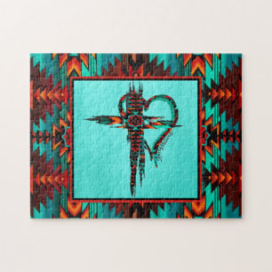 Southwest Cross & Heart Jigsaw Puzzle Puzzle