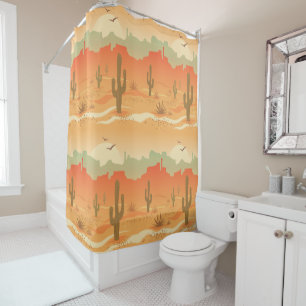 Southwest Desert Cactus Design Douche rideau