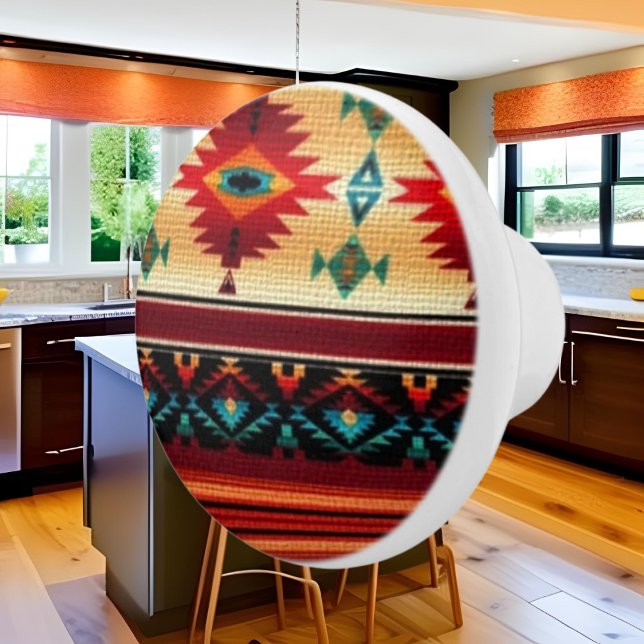 Southwestern motif fun Bouton en céramique (Créateur téléchargé)