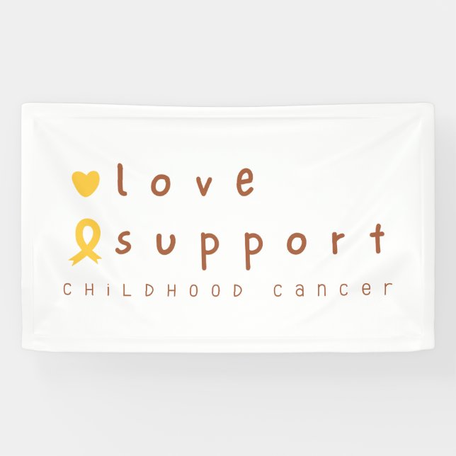 soutien du cancer de l'enfance amour Bannière (Horizontal)