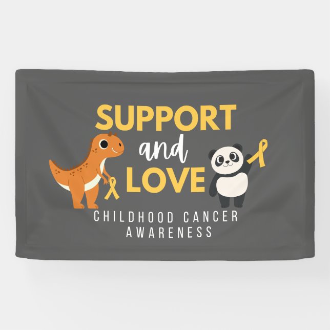 soutien du cancer de l'enfance amour Bannière (Horizontal)