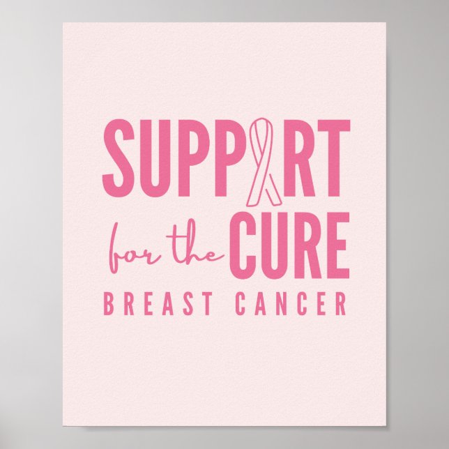 soutien du cancer du sein cure rose Poster Prints (Devant)