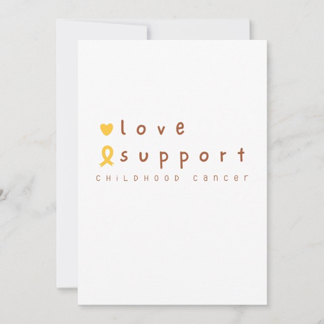 soutien pour le cancer de l'enfance Faire-part d'i (Devant)