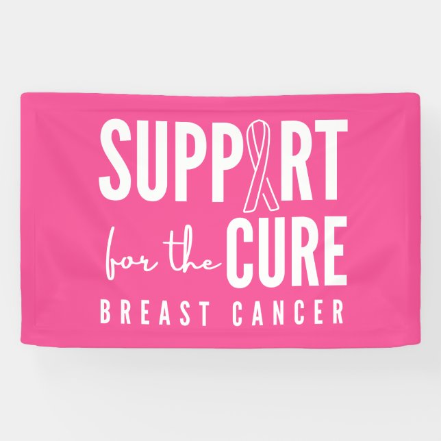 soutien pour le cancer du sein cure Bannière Signe (Horizontal)