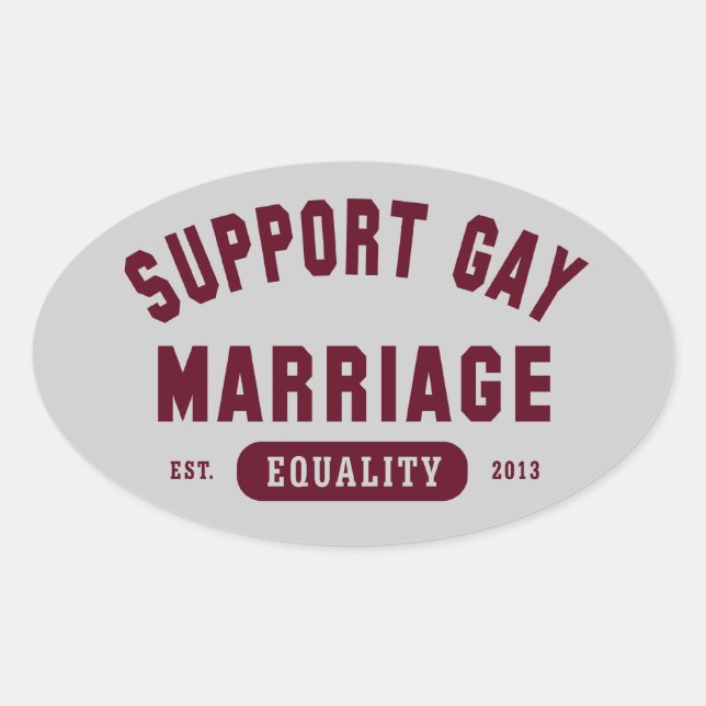 Soutien Sticker pour l'égalité de mariage gay (Devant)