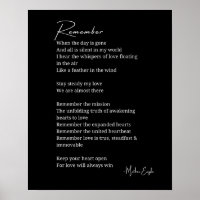 Souvenez-vous de l'amour poème poster décoration m