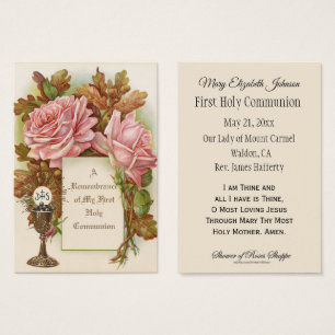 Souvenir de la Sainte Carte Jésus Première communi