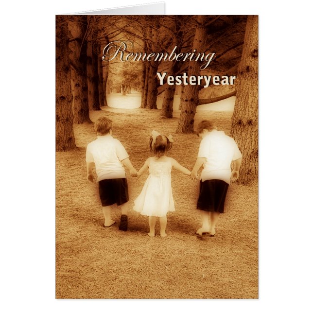Souvenir d'hier (Enfants marchant dans les bois) (Devant)