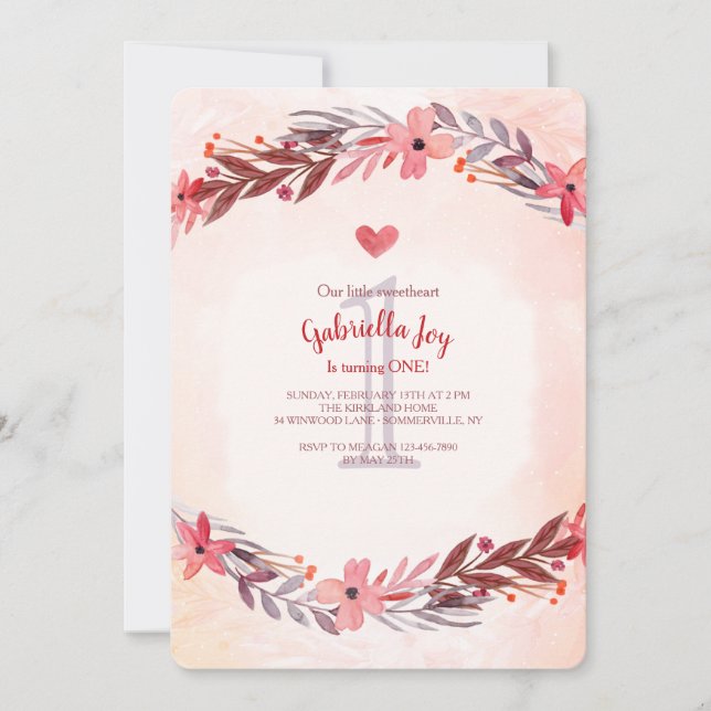 Souvenir doux Invitation (Devant)