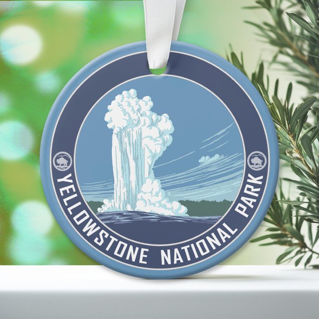 Souvenir du parc national de Yellowstone (Custom Ornament)