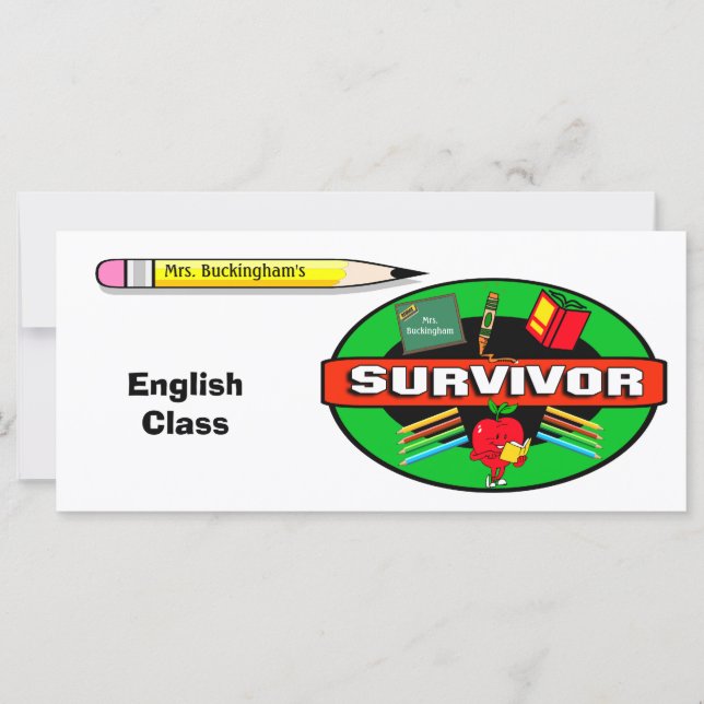 Souvenir du tableau de bord de l'élève survivant (Devant)