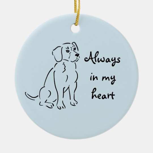 Souvenir fait sur commande de perte d'animal ornement rond en céramique