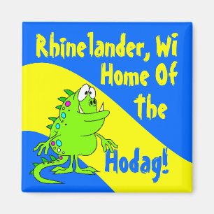 souvenir magnet Rhinelander Hodag Hodags WI wisch