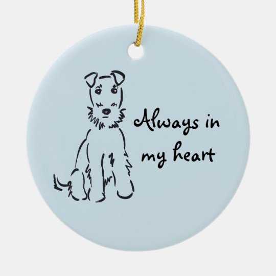 Souvenir personnalisable de mémoire de chien ornement rond en céramique